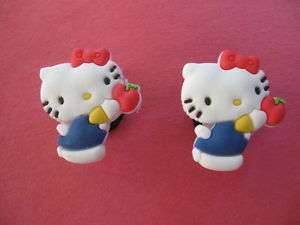 Hello Kitty Apple shoe charms for clogs fits Jibbitz  