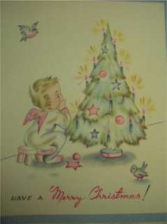 Antique SET 12 Christmas Cards w/ Box~Babies/Children  