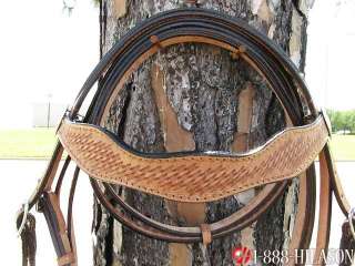 PA267 WESTERN LEATHER TACK HORSE BRIDLE HEADSTALL WITH REINS  
