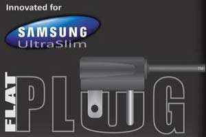 Works perfect with Samsung UltraSlim TVs with flat plug power cord