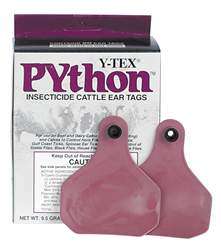 Python cattle insecticide fly ear tags 20 ct.  