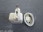 10 EU POWER ADAPTER WALL CHARGER PLUG +10 USB CABLE CORD FOR NEW IPAD 