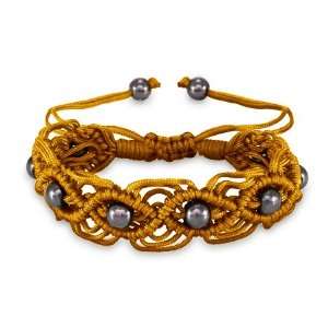    Golden Brown Macrame Friendship Bracelet Eves Addiction Jewelry