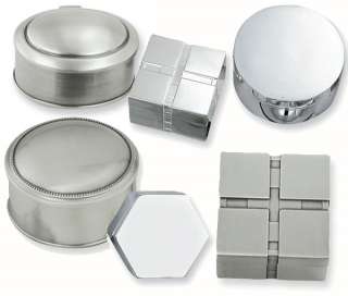   Shape & Finish of Small Pewter or Silver Plated Jewelry / Trinket Boxe