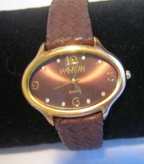 JOAN RIVERS CLASSICS brown oval watch leather band  