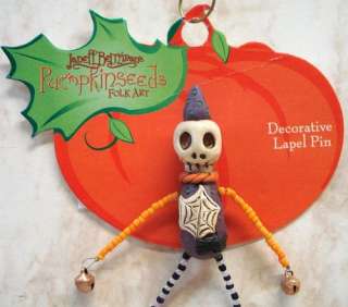 ENESCO Lapel Pin Set/2 PUMPKINSEEDS Halloween JEWELRY  