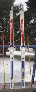KIDS Cross Country 46 Skis 3 pin 120 cm +Poles LAMPINEN  