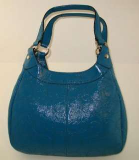 COACH Bag SOHO Turquoise Leather Patent Hobo NWT F17415 885135716039 