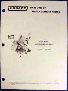 Hobart Slicer Model 2812ALB Parts Catalog  