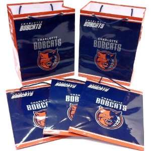   Charlotte Bobcats Team Logo Gift Wrap   5 Pack