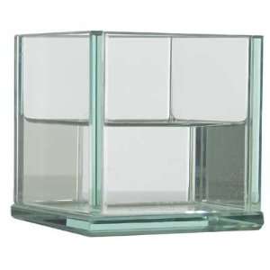  Glass Plate Cube Vase 8 Clear Patio, Lawn & Garden