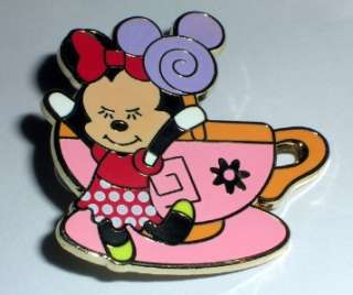 MINNIE Mouse @ Tea Cup Flexible Cute Cutie Disney Pin  