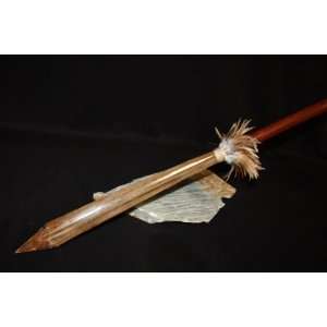 Thick Koa Spear w/ Blue Marlin Bill & Feathers 54 