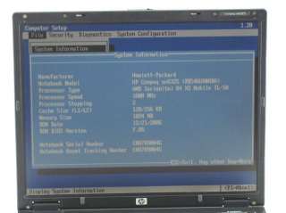 hp Compaq nx6325 AMD Turion 64 X2 1.60GHz 1024MB Laptop Parts Repair 