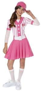 Baseball Player Pink Skirt Dress Girls Child Costume  