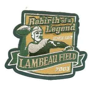 2003 Green Bay Packers Lambeau Field Rebirth of a Legend Patch 
