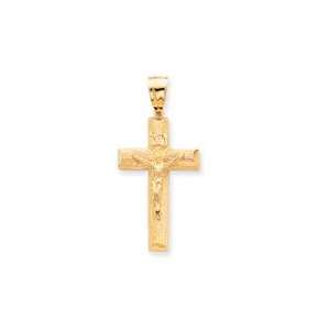  14k Crucifix Charm   Measures 63.9x61.4mm   JewelryWeb 