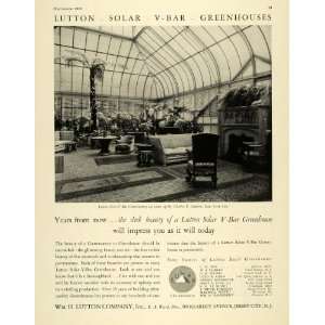   Co. Solar V Bar Greenhouses Garden   Original Print Ad