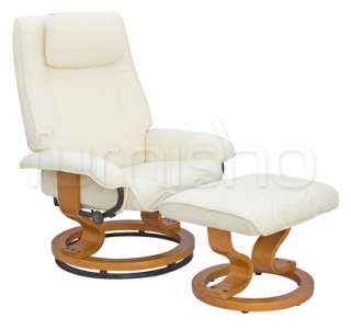 New Leather Swivel Recliner Armchair  Chair & Footstool  