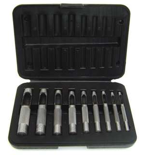 PC Leather Hollow Punch Tool Set w/ Storage Box  