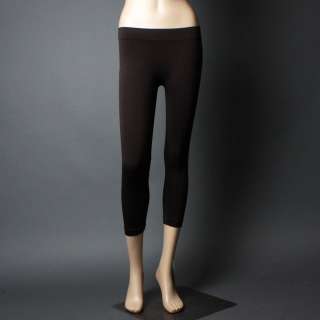   Stretch Casual Juniors Seamless Capri Length Pants Leggings Size 1 SZ