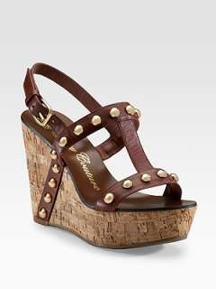Juicy Couture   Studded Cork Wedge Sandals    