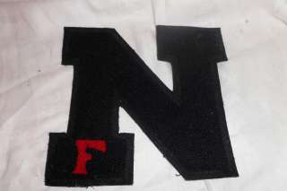   letter N w/red F NEWTON CARDINALS 4 lettermans jacket/sweater  