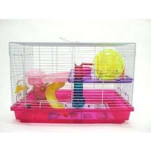    H1812BL Clear Plastic Hamster/Mice Cage Color Pink