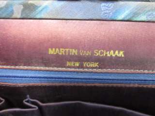 MARTIN VAN SCHAAK VNTG Blue Silk Water Small Handbag  