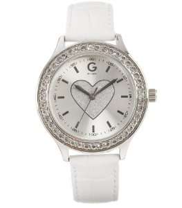  G by GUESS Heart Glitz Silver Tone Watch Watches