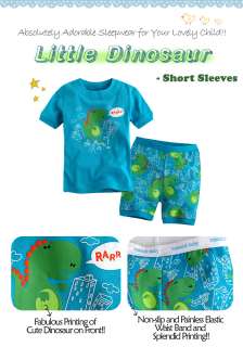   Toddler Kids Short Sleeve SleepwearLittle Dinosaur Short  