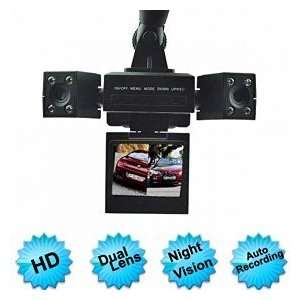 LCD Hd Compact Dual Camera Car Camcorder/dv Recorder   Two Cameras Car 