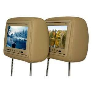   Headrests with 9 Inch Tft lcd Monitors (Tan/Beige)