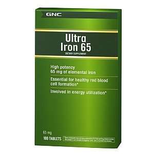  GNC Ultra Iron 65, Tablets, 100 ea