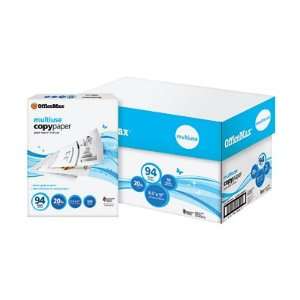  OfficeMax Multiuse Copy Paper, 94 Bright, 5000 Sheets/Case 