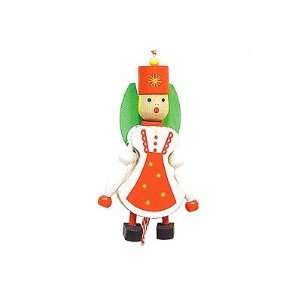  Wooden angel jumping jack ornament