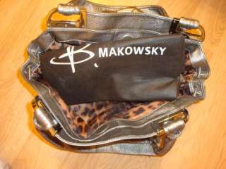 MAKOWSKY GISELLE SATCHEL Bag NWT Pewter  
