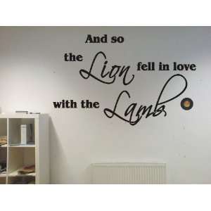  Lion Fell in love with the Lamb Wall Art Decal Sticker 