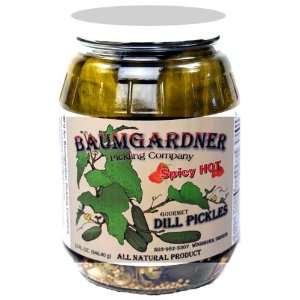 Baumgardner Hot Gormet Dill Pickle  Grocery & Gourmet Food