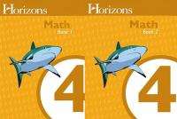 Alpha Omega~Horizons~Math Grade 4 Book 1 & 2~4th~NEW  