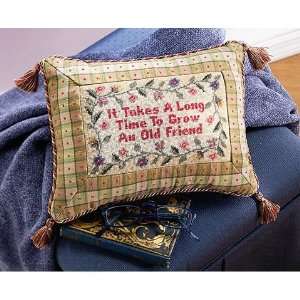  Old Friends Needlepoint Accent Pillow