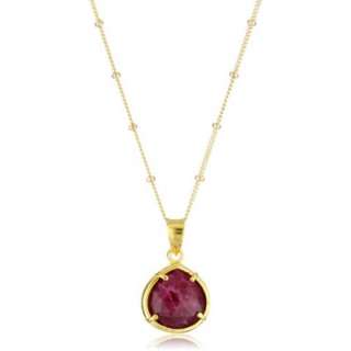 Coralia Leets Jewelry Design Riviera Teardrop Framed Ruby Necklace 