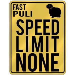  New  Fast Puli   Speed Limit None  Parking Sign Dog 