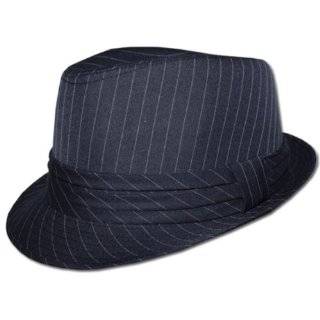 Unisex Structured Pinstripe Fedora Hat ( 3 Colors )