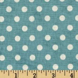  44 Wide Teal Dots American Heritage Fabric By The Yard 