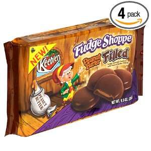 Fudge Shoppe Peanut Butter Filled Cookies, 9.5 Ounce Packages (Pack of 