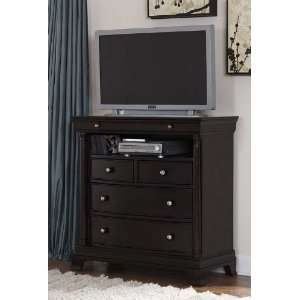   TV Media Chest Traditional Style in Deep Cherry Finish
