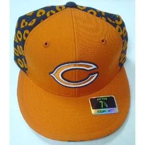  Chicago Bears Fitted Reebok Hat Size 7 1/8 Sports 