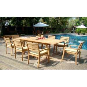  The Tizo Collection 8 Person Plantation Teak Patio 