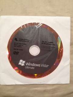 WINDOWS VISTA ULTIMATE 64 BIT OEM DVD WITH COA KEY INCLUDES ANYTIME 